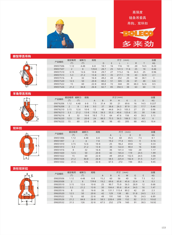 80级吊钩、双环扣